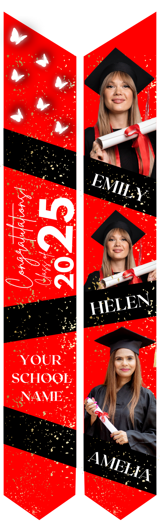 Unique and vibrant sublimation graduation stoles available in Atascocita, TX