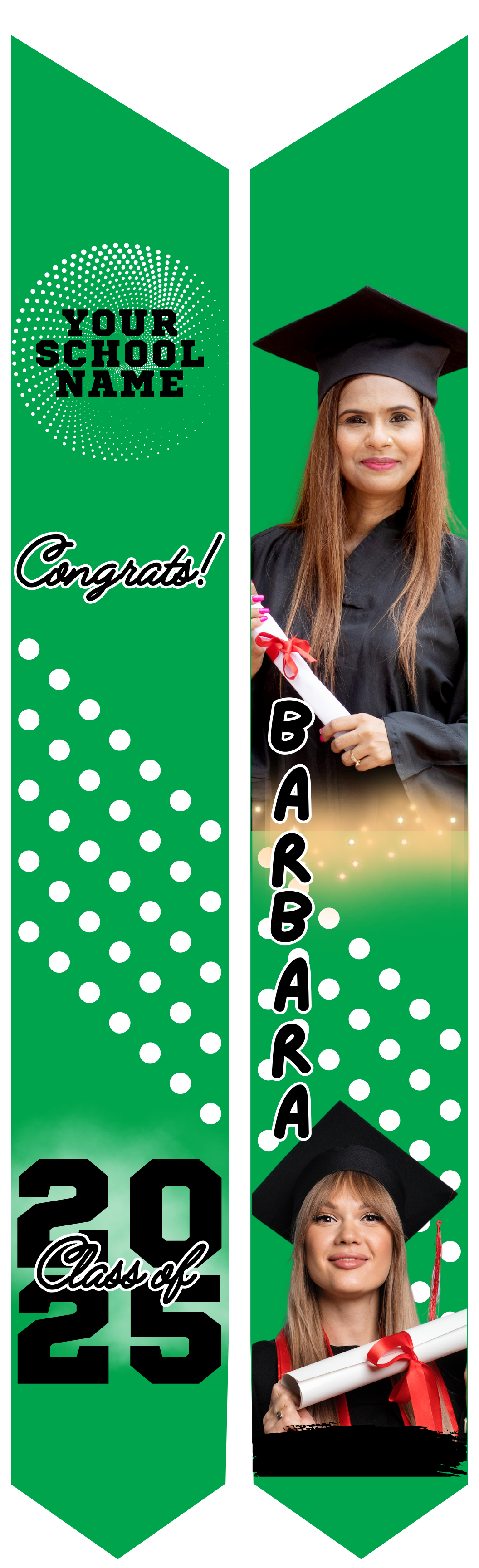 Premium-quality custom graduation stoles with pick-up and delivery options in Houston, TX.