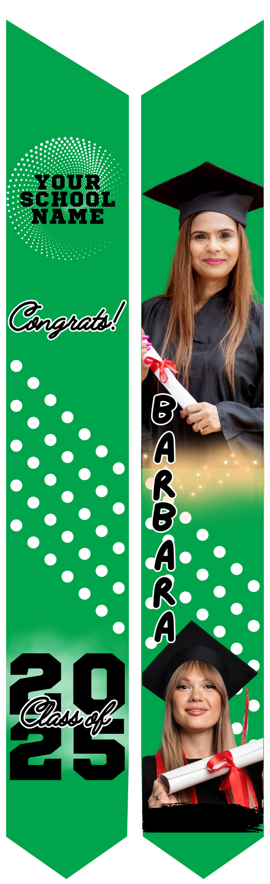 Premium-quality custom graduation stoles with pick-up and delivery options in Houston, TX.