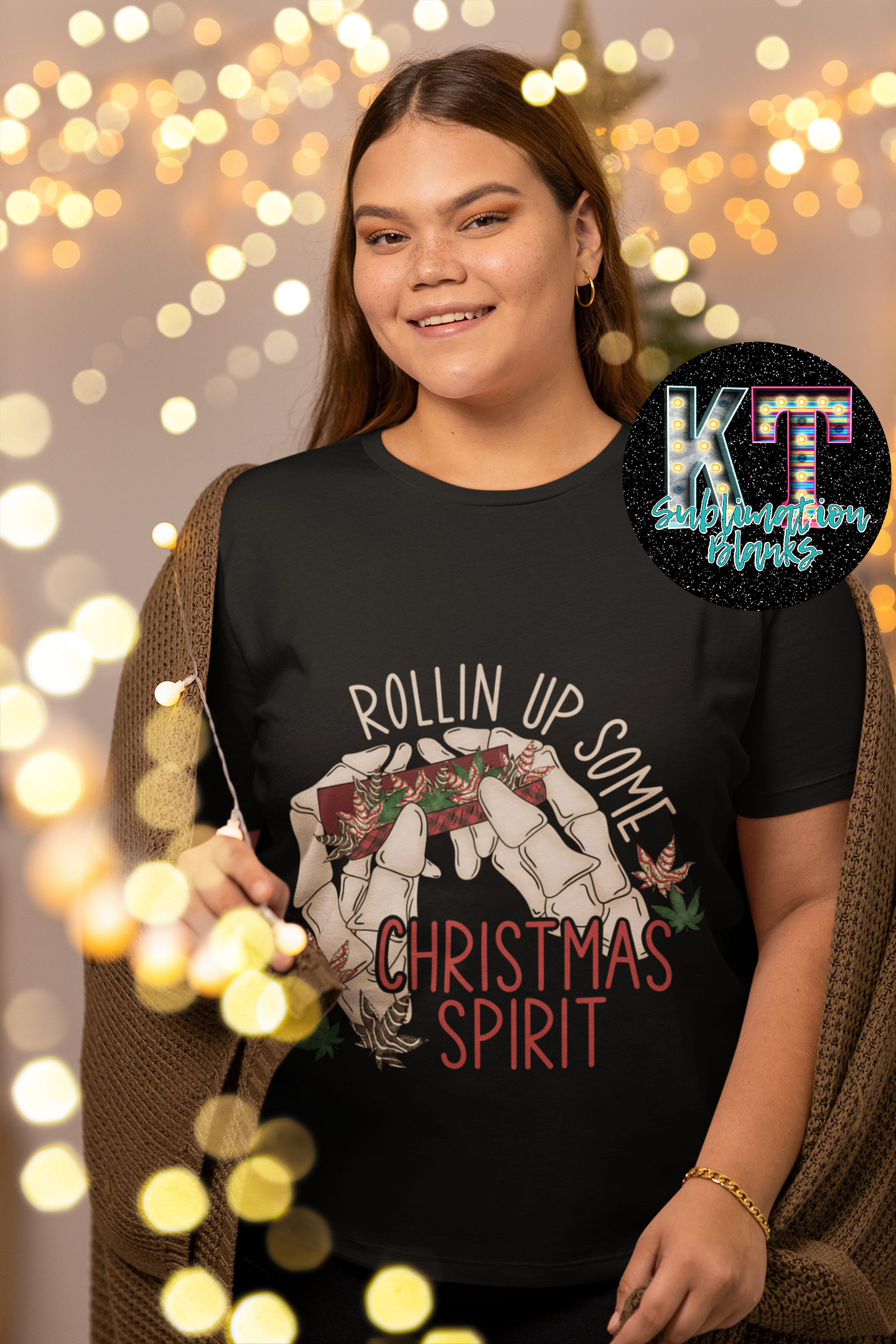 Rolling up Some Christmas Spirit Unisex T-shirt