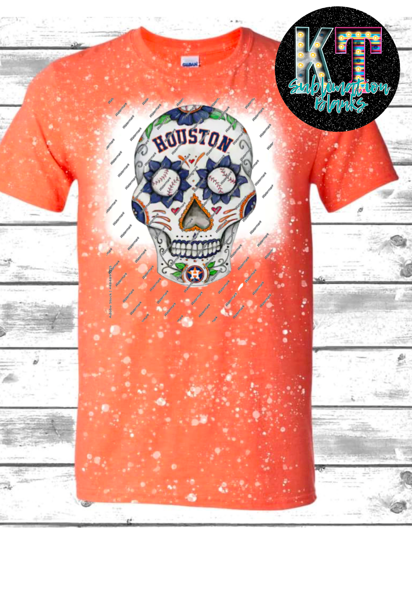Skull Baseball Astros  Unisex T-shirt