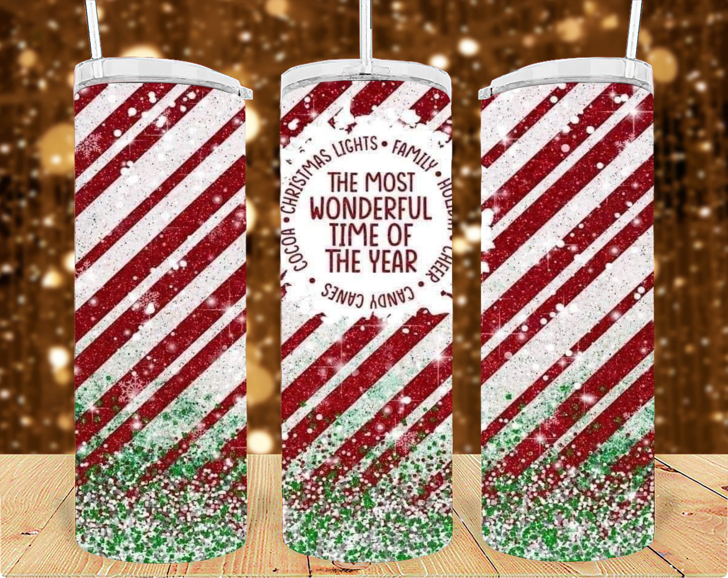 The most Wonderful time of the year Christmas 20oz Tumbler Sublimation Print