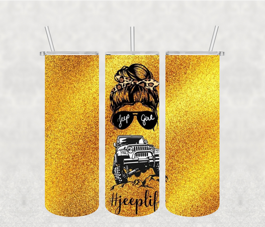 Yellow Jeep 20oz Tumbler