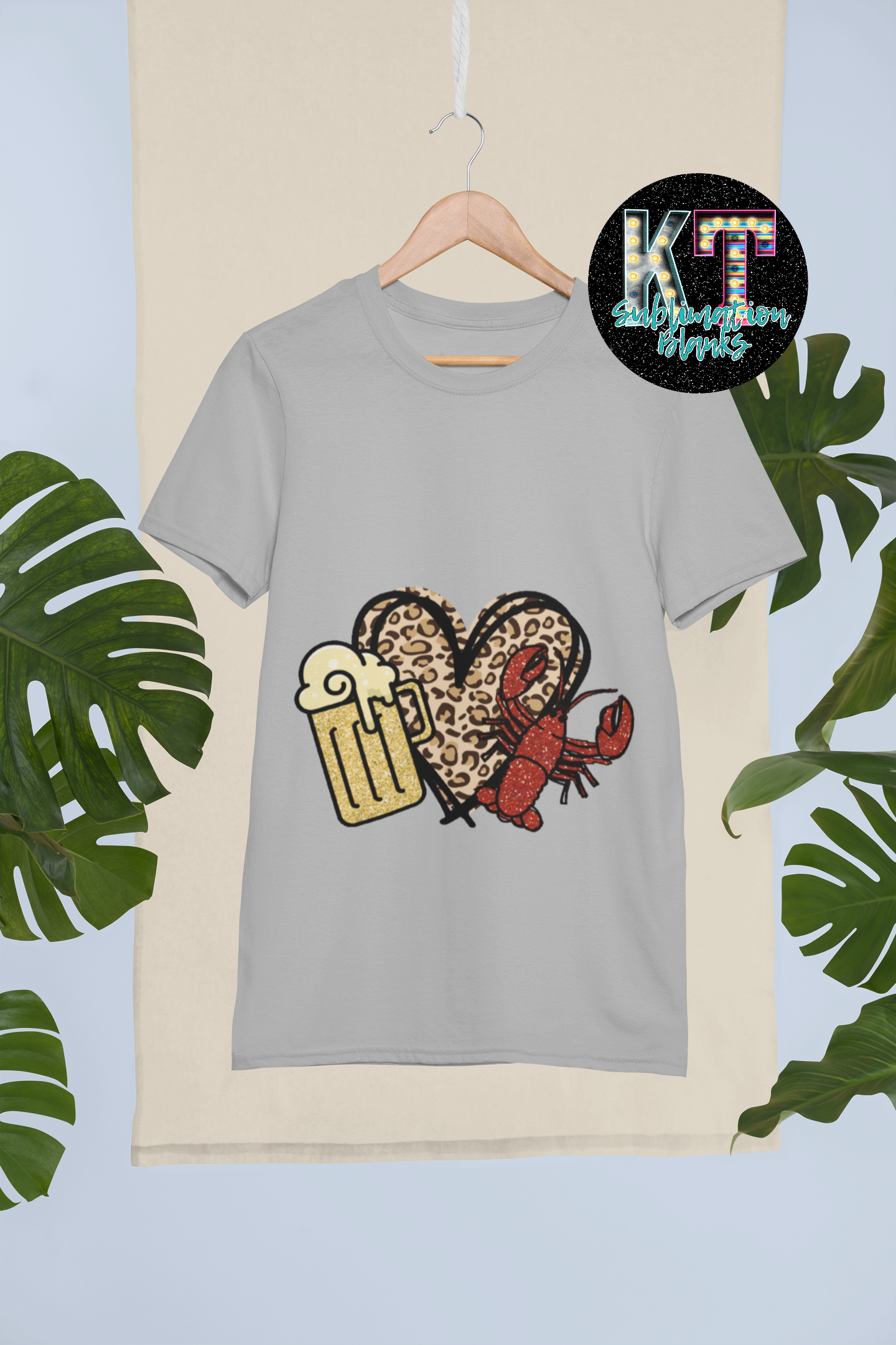 Crawfish Heart and Beer  Unisex T-shirt