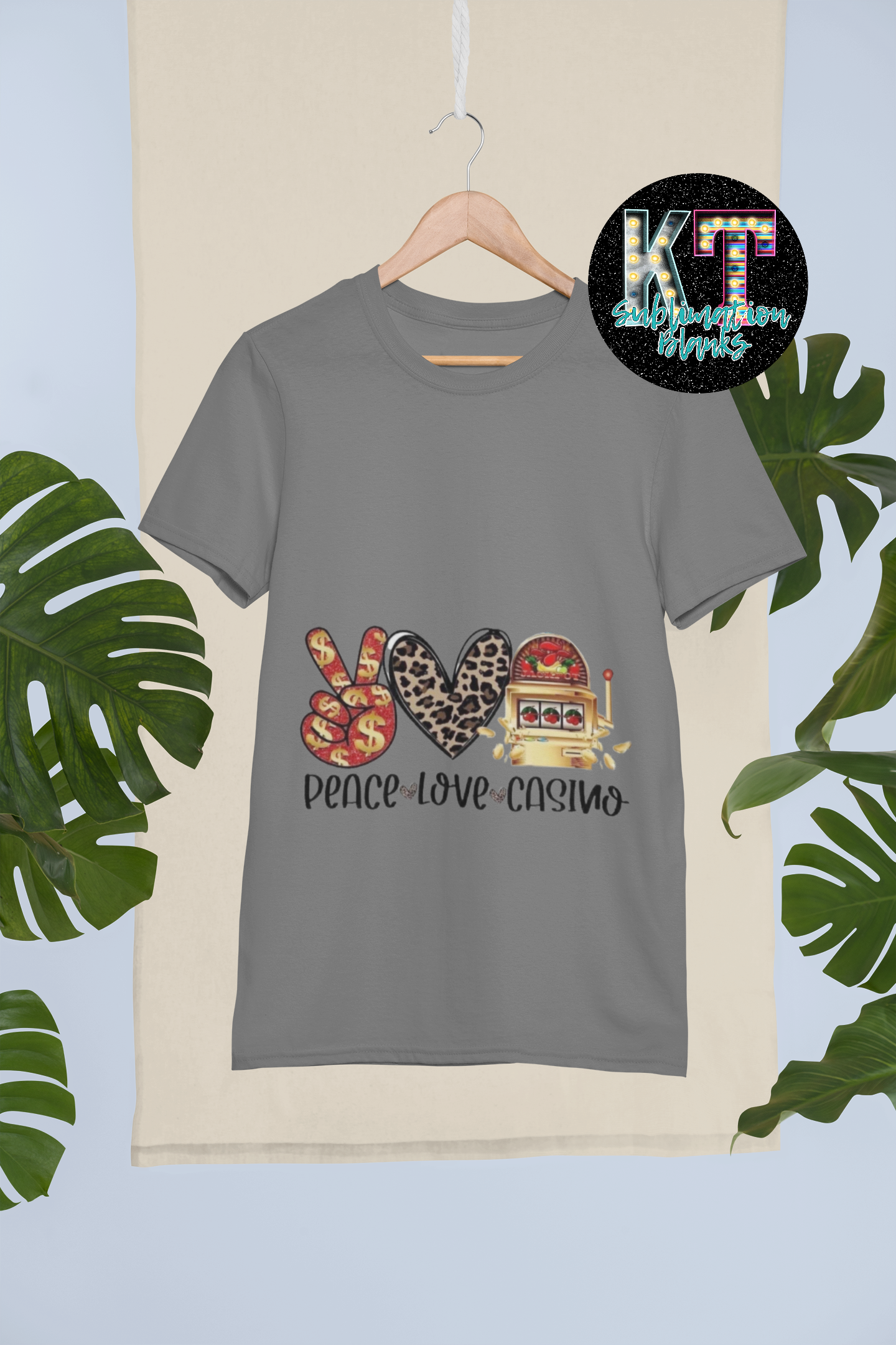 Peace Love Casino Unisex T-shirt