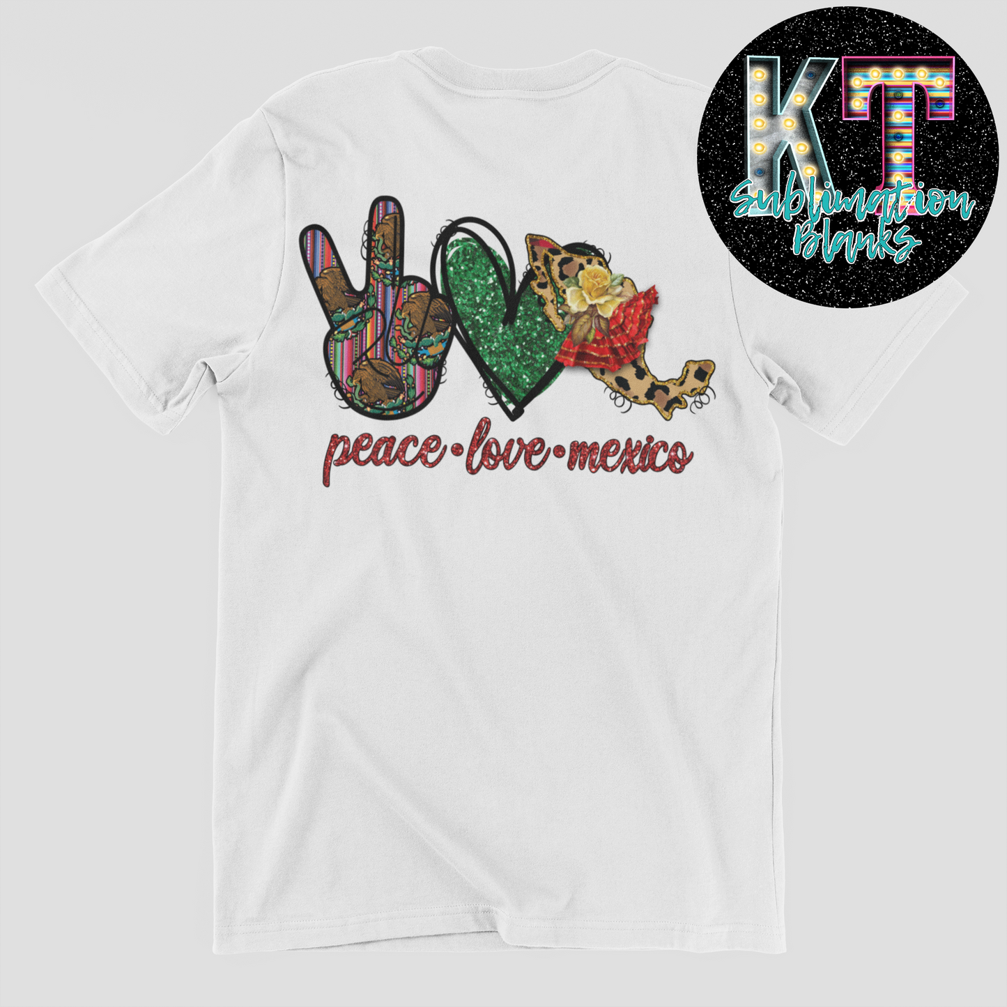 Peace love Mexico Unisex T-shirt