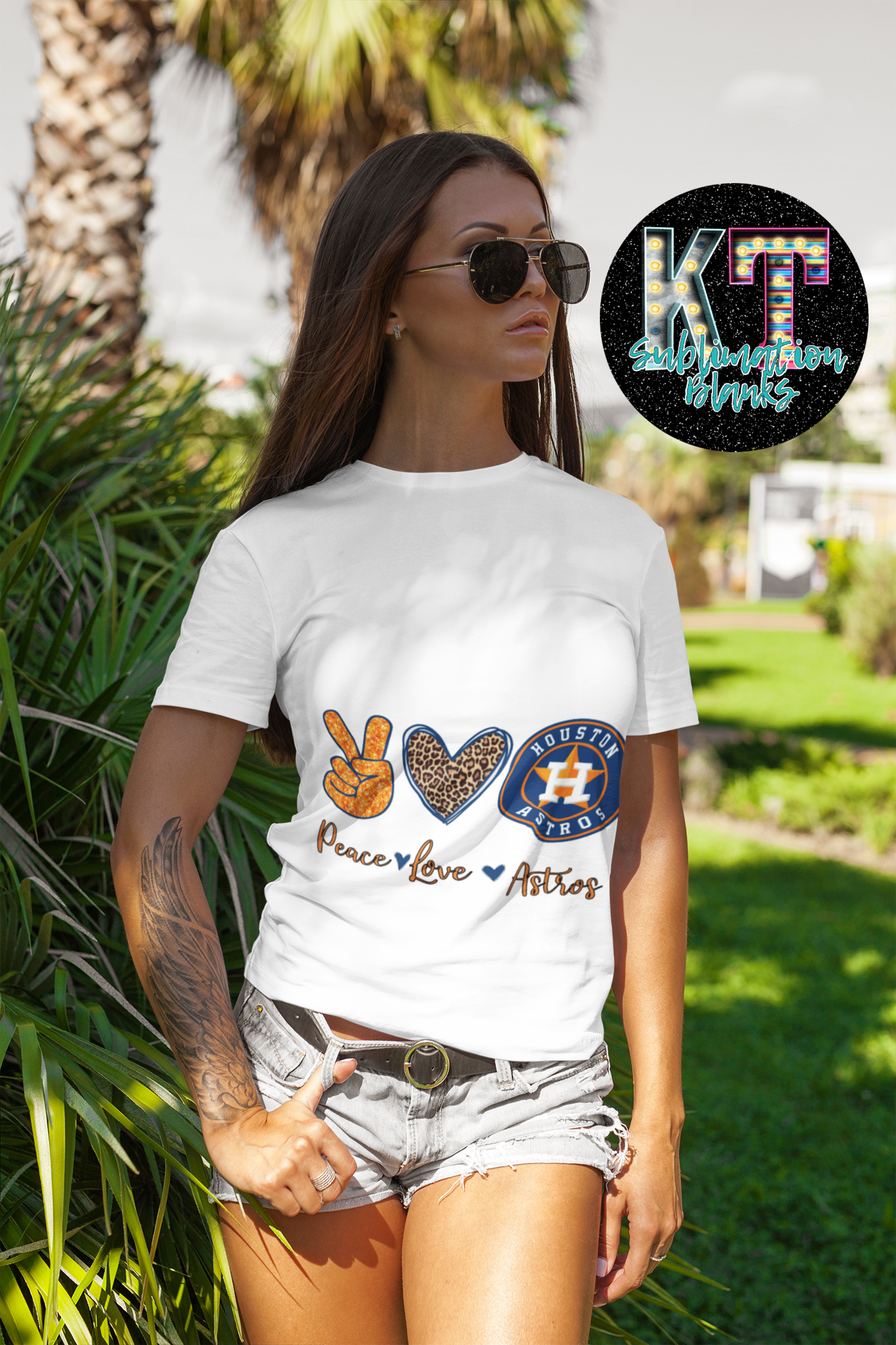 Peace Love Astros Unisex T-shirt