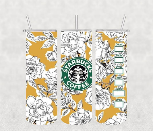 Yellow Starbucks 20oz Tumbler